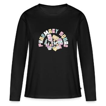 Escouade Pharmacie Pharmacien Pharmacologie de la vie - T-shirt manches longues Premium bio Femme - noir - Devant - Julia (174cm)