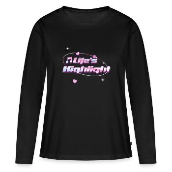 Le point culminant de la vie : l’amour de motivation kawaii mignon - T-shirt manches longues Premium bio Femme - noir - Devant - Julia (174cm)