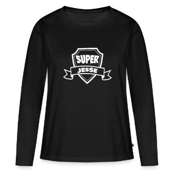 Vorname Jesse - Frauen Premium Bio Langarmshirt - Schwarz - Vorne - Julia (174cm)