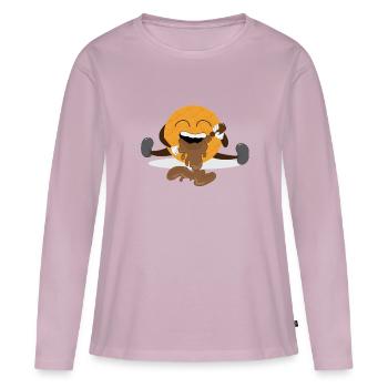 Waffle Eating Syrup Ironic Waffle Chef - Women's Premium Organic Long Sleeve Shirt - dusky pink - Front - Julia (174cm)