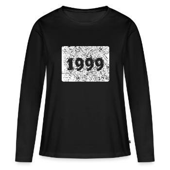 1999 1999 - T-shirt manches longues Premium bio Femme - noir - Devant - Julia (174cm)