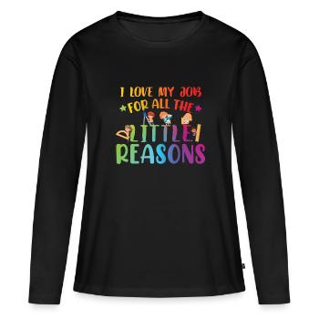 Kindergarten Elementary School Teacher - Women's Premium Organic Long Sleeve Shirt - black - Front - Julia (174cm)