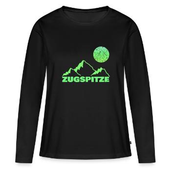 Alpinisme Alpinisme Escalade Zugspitze - T-shirt manches longues Premium bio Femme - noir - Devant - Julia (174cm)