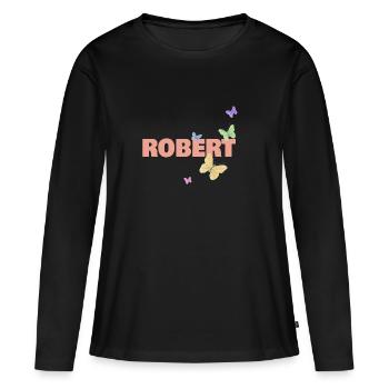 Gift for Robert - Women's Premium Organic Long Sleeve Shirt - black - Front - Julia (174cm)
