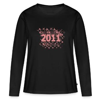 Retro 2011 - Women's Premium Organic Long Sleeve Shirt - black - Front - Julia (174cm)