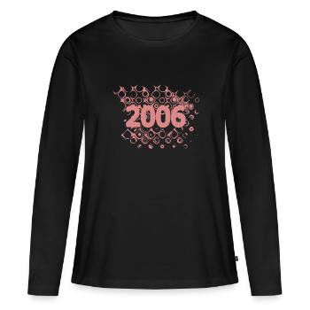 2006 2006 - T-shirt manches longues Premium bio Femme - noir - Devant - Julia (174cm)