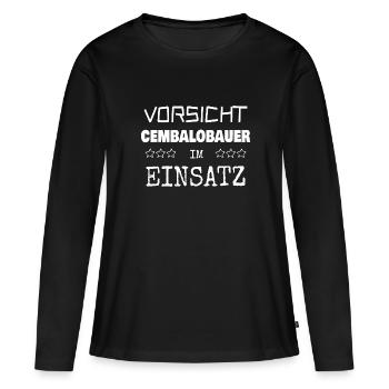 Berufung Cembalobauer - Frauen Premium Bio Langarmshirt - Schwarz - Vorne - Julia (174cm)