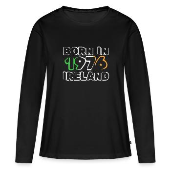Ireland 1976 - Frauen Premium Bio Langarmshirt - Schwarz - Vorne - Julia (174cm)