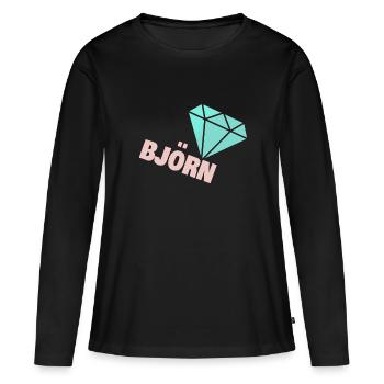 Björn dans le rôle d’Edel - T-shirt manches longues Premium bio Femme - noir - Devant - Julia (174cm)