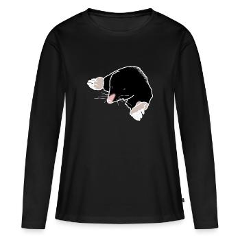 Taupe - T-shirt manches longues Premium bio Femme - noir - Devant - Julia (174cm)