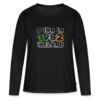 Ireland 1982 - Frauen Premium Bio Langarmshirt - Schwarz - Vorne - Julia (174cm)