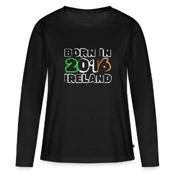Irland 2016 - Frauen Premium Bio Langarmshirt - Schwarz - Vorne - Julia (174cm)