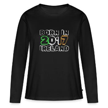 Irland 2017 - Frauen Premium Bio Langarmshirt - Schwarz - Vorne - Julia (174cm)