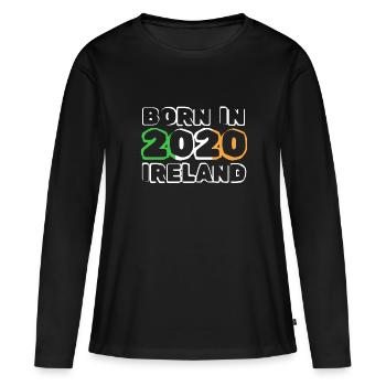 2020 - Frauen Premium Bio Langarmshirt - Schwarz - Vorne - Julia (174cm)