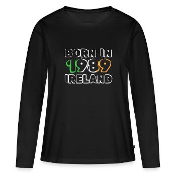 Irland 1989 - Frauen Premium Bio Langarmshirt - Schwarz - Vorne - Julia (174cm)