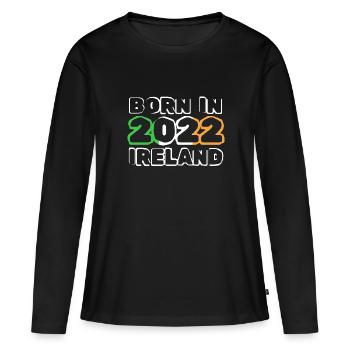 2022 - Frauen Premium Bio Langarmshirt - Schwarz - Vorne - Julia (174cm)