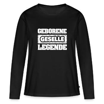 Profession compagnon - T-shirt manches longues Premium bio Femme - noir - Devant - Julia (174cm)