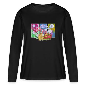 Récifs coralliens, récifs colorés, environnement - T-shirt manches longues Premium bio Femme - noir - Devant - Julia (174cm)