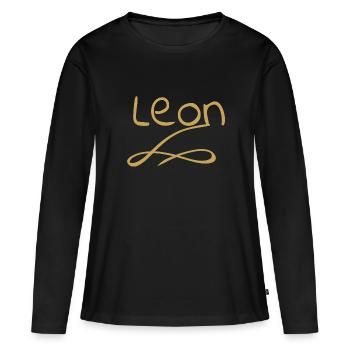 Leon as Leon - Women's Premium Organic Long Sleeve Shirt - black - Front - Julia (174cm)