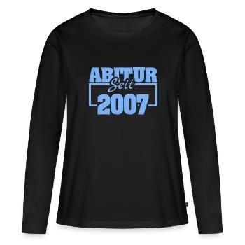 Diplômé du lycée en 2007 - T-shirt manches longues Premium bio Femme - noir - Devant - Julia (174cm)