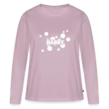 Prénom Harry - T-shirt manches longues Premium bio Femme - rose poudré - Devant - Julia (174cm)
