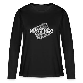 Poussière d’étoile Mattheo - T-shirt manches longues Premium bio Femme - noir - Devant - Julia (174cm)