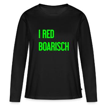 I red boarisch - Women's Premium Organic Long Sleeve Shirt - black - Front - Julia (174cm)