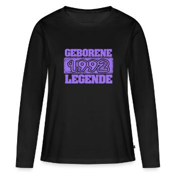 Proverbs 1992 - Women's Premium Organic Long Sleeve Shirt - black - Front - Julia (174cm)