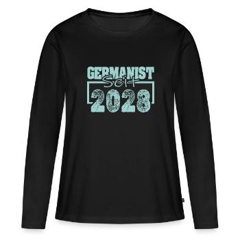 Berufung 2028 - Frauen Premium Bio Langarmshirt - Schwarz - Vorne - Julia (174cm)