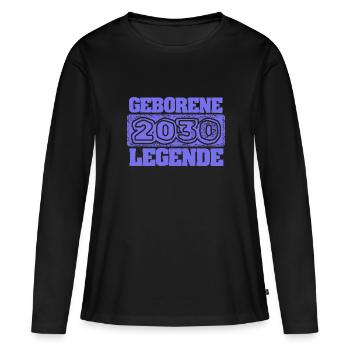 Proverbs 2030 - Women's Premium Organic Long Sleeve Shirt - black - Front - Julia (174cm)