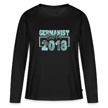 Berufung 2018 - Frauen Premium Bio Langarmshirt - Schwarz - Vorne - Julia (174cm)