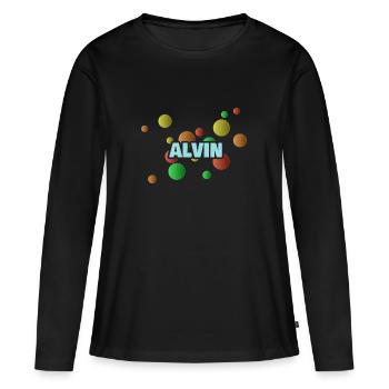 Alvin Ball Pit. - T-shirt manches longues Premium bio Femme - noir - Devant - Julia (174cm)