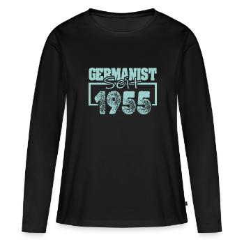 Berufung 1955 - Frauen Premium Bio Langarmshirt - Schwarz - Vorne - Julia (174cm)