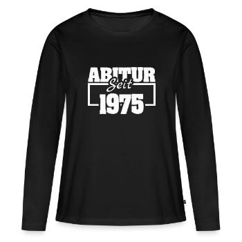 1975 - T-shirt manches longues Premium bio Femme - noir - Devant - Julia (174cm)
