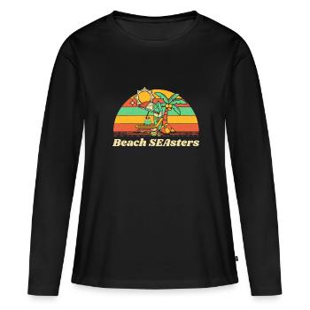 Beach SEAsters Ocean Sister Beach Lover - Women's Premium Organic Long Sleeve Shirt - black - Front - Julia (174cm)