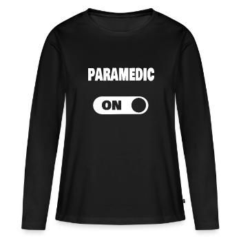 Ambulancier - T-shirt manches longues Premium bio Femme - noir - Devant - Julia (174cm)