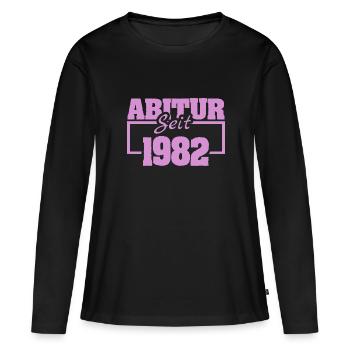 Uni 1982 - Frauen Premium Bio Langarmshirt - Schwarz - Vorne - Julia (174cm)