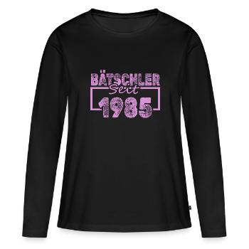 Single, 1985 - T-shirt manches longues Premium bio Femme - noir - Devant - Julia (174cm)