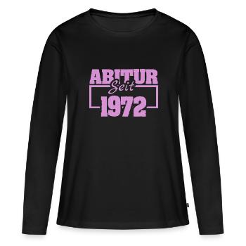 1972 - T-shirt manches longues Premium bio Femme - noir - Devant - Julia (174cm)