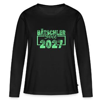 2027 - Women's Premium Organic Long Sleeve Shirt - black - Front - Julia (174cm)
