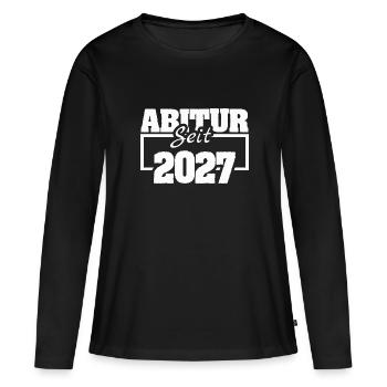2027 - T-shirt manches longues Premium bio Femme - noir - Devant - Julia (174cm)