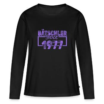 Single, 1977 - T-shirt manches longues Premium bio Femme - noir - Devant - Julia (174cm)