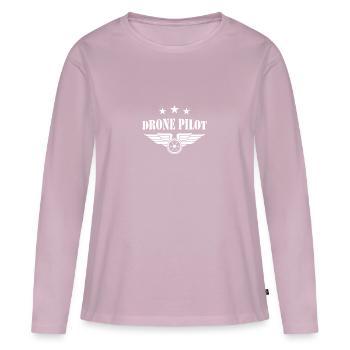 Drone Pilot - Women's Premium Organic Long Sleeve Shirt - dusky pink - Front - Julia (174cm)