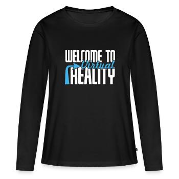To Virtual Reality - Women's Premium Organic Long Sleeve Shirt - black - Front - Julia (174cm)