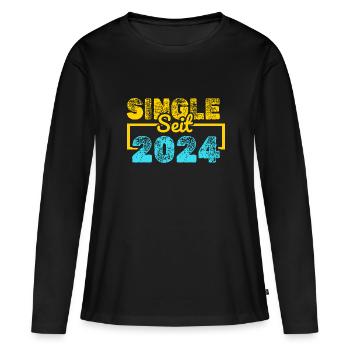 seit 2024 - Frauen Premium Bio Langarmshirt - Schwarz - Vorne - Julia (174cm)