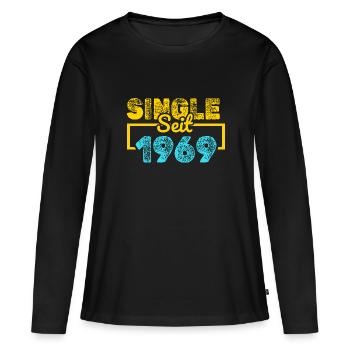 seit 1969 - Frauen Premium Bio Langarmshirt - Schwarz - Vorne - Julia (174cm)