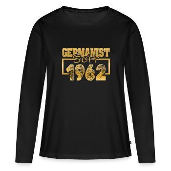 Uni 1962 - Frauen Premium Bio Langarmshirt - Schwarz - Vorne - Julia (174cm)