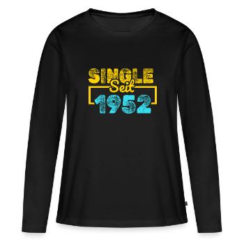 seit 1952 - Frauen Premium Bio Langarmshirt - Schwarz - Vorne - Julia (174cm)