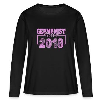 Studium 2018 - Frauen Premium Bio Langarmshirt - Schwarz - Vorne - Julia (174cm)
