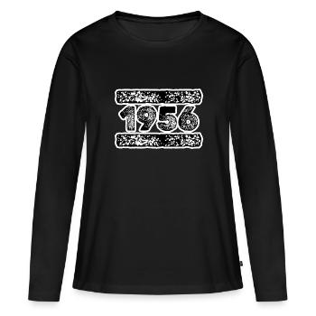 1956 1956 - Frauen Premium Bio Langarmshirt - Schwarz - Vorne - Julia (174cm)